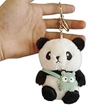[Mahnerop] かわいらしいぬいぐるみのパンダキーチェーン | パンダ キーホルダー ぬいぐるみ, かわいいパンダのぬいぐるみキーホル