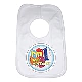 Baby Bib Im One Year Old - for both Boys and Girls - Unisex by 2Personal