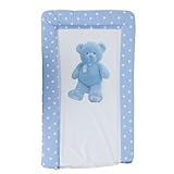 赤ちゃん ベビー用 テディーベア ふかふか 中綿入り お手入れ楽々 オムツ替えマット (全2種類) (48cm x 78cm) (ブルー)