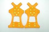路面 凍結 転倒防止 強力 スノー スパイク 雪道 滑り止め 【ADVANTAGE】 パンプス 靴 シューズ ブーツ スニーカー 長靴 靴底 (f . S(約20-24cm)オレンジ)
