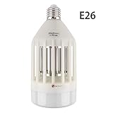 電撃殺虫灯 電気蚊取り器 小型誘虫灯 9W E26 LED照明ライト付き　UVランプ効果　3way切り替え　日本語お取扱書　玄関　庭　事務所　ガレージ室内屋内専用　ノミバエ対策　昼白色