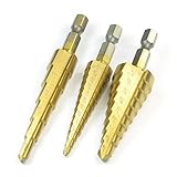 aiyun 3pcs/set HSS チタンコーティング　ステップドリ