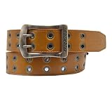 [Dickies] ディッキーズ ハトメ ダブルピン PUレザーベルト DS0126C (03：ブラウン)
