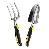 HIPA 2 Piece Garden Hand Tool Fork Trowel Set [並行輸入品]