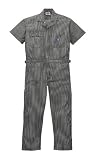 811 Dickies　ディッキーズ　（ヒッコリー生地使用）夏用　半袖つなぎ 作業着ツナギ　ユニフォーム　ブラック　　M