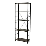 オープンラックTKF TKF-001DBR ダークブラウン 65x36.5x180cm