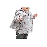 beauty factory リバーシブル タイプ フード 付き パーカー ベビー ポンチョ 子供 用 選べる 3色 (S(80~90), ピンク)