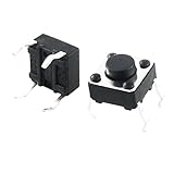 プッシュボタンタクトスイッチ，SODIAL(R) 50件のｘ6x6x4.3mm瞬間タクトタクトスイッチ4ピンDIPスルーホール