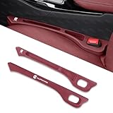 【トヨタ アルファード 専用】隙間クッション 厚型 ALPHARD 専用ロゴ 隙間埋め 車用 シートサイド クッション アルファード 20 30 40系 適用 正・裏面取付可 シート コンソール 隙間収納 落下防止 小物入れ 内装パーツ 運転席+助手席 ロゴ左右対称設計 2本入り (レッド, アルファード 専用)