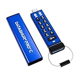 iStorage datAshur PRO+C 32GB | 安全なUSB Type-Cメモリースティック | FIPS 140-3 レベル3認定 | PIN保護 | Type C-Aアダプター付属