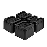 Uping テーブル・ ベッドの高さ調節が簡単にできる ベッド の高さをあげる足 4個セット 高さを上げる 高さ調節脚 こたつ 継足し 継ぎ足 テーブル脚台 高さ調整 暖房器具 (耐荷重1000kg) ブラック (高さ ７㎝)