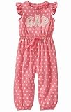 ＧＡＰ　（ギャップ）baby GAP ロゴ ドット　カットソー カバーオール（ピンク色）【月齢：3ヶ月－1歳】（並行輸入品） (3-6M（3ヶ月～6ヶ月）, ピンク)