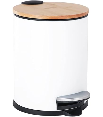 Amazon｜ゴミ箱 ふた付き 5L スリム ペダル式 ゴミ箱 角型 竹蓋