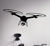 Quadrocopter壁ビニールデカールSpyドローン航空機壁ステッカーホーム壁アート装飾アイデア内部リムーバブル子供部屋デザイン5 ( DRN )