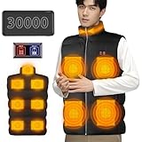 [UPERCT] 【2024新登場】 電熱ベスト ヒーターベスト 30000mah モバイルバッテリー付き 電熱ジャケット 日本製繊維ヒータ