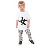 TaiJinShop '女' 漢字 キッズ ラグラン Tシャツ Cotton Made (2 歳)