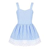 (ティアオバグ) TiaoBug 子供ドレス 女の子 ワンピース 花柄 ノースリーブ ドレス ガールズ プリンセスドレス チュールスカート 西洋風 旅行 普段着 お出かけ ベビードレス 水色 90