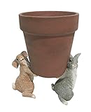 【正規輸入品】 feeDECO 植木鉢 Animal Pot Cover [Rubbit Pair]
