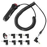 12V 車用 シガーソケット コイルケーブル付き1.5Ｍ シガーライタライタープラグ 電源 ソケット シガーアダプター → DCジャックオス 5.5-2.1mm対応 変換 アダプタ8 in 1 （シガーソケット接続アダプター）車のシガーソケットに接続して色々な機器に接続できるアダプターです LED指示ライト付き