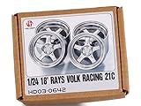 ホビーデザイン 1/24 18インチ レイズ Voik レーシング 21C ホイールセット HD03-0642 (hd030642)
