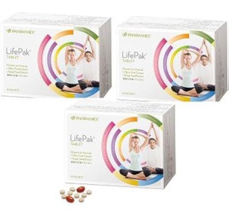 Amazon 3個セット ニュースキン ライフパック タブレット 30パック 15日分 3 Nu Skin マルチビタミン ミネラル