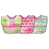 iplay アイプレイ お食事エプロン ３枚セット 防水 スタイ ビブ 食べこぼしポケット付 (ピンクピクニック)