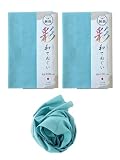 福徳産業 手ぬぐい 無地 綿100% 水色 33×100cm 2枚セット 日本製 すぐ使える 柔らかい 彩和手ぬぐい