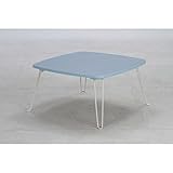 カラーテーブル/折りたたみテーブル 角60 正方形(幅60cm×奥行60cm) ブルー（青）