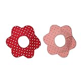 Smilemall よだれかけ スタイ ベビー ビブ 360度回転 ビブ 防水加工 柔らか 2枚セッい (Flower)