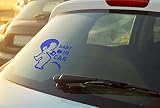 Baby in Car Baby On Board Little Funny Refelctive車ビニールステッカーデカールビニールバンパーステッカー ブルー