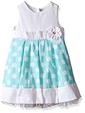 Little Me Girls ' Aqua Polka Dotドレス カラー: パープル