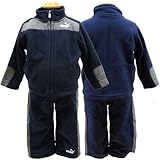 PUMA（プーマ）ベビーフリースジャケット＆ナイロンパンツセット（ネイビー） [Baby Product]