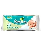 自然のきれいな赤ちゃんワイプパンパース - 64Pack (Pampers) (x6) - Pampers Natural Clean Baby Wipes - 64Pack (Pack of 6) 