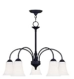 Livex Lighting 6467-04 Ridgedale 5 Light Chandelier, Black [並行輸入品]