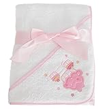 (スナグル・ベビー) Snuggle Baby カップケーキのデザイン 赤ちゃん・ベビー用 フードつき バスタオル バスローブ (75cm x 75cm) (ホワイト/ピンク)