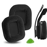 Geekria イヤーパッド Comfort 互換性 パッド ASTRO Gaming A20 ヘッドホンに対応 パッド イヤー/イヤーカップ ベロア (黒)