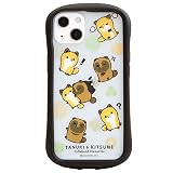 グランサンク タヌキとキツネ i select clear iPhone13 ケース 【総柄】
