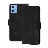 Vokpok Motorola Moto G64/ G64y 5G ケース 手帳型 モトローラ モトG64 5G 財布型 ケース 高級PUレザー おしゃれ Moto G64 5G ケース 手帳型 耐衝撃 汗や指紋防止 全面保護 モトローラ モトG64 ケース スタンド機能付き カード収納 Moto G64 5G ケース 軽量薄型 着脱しやすい Moto G64 5G対応 6.5インチ,ブラック