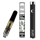 EVERYCBD CBD CBN リキッド カートリッジ 高濃度 70% スターターキット ブロードスペクトラム CBD60% CBN10% 含有 内容量 1ml ＋ airis Vertex バッテリー ブラック (GUSHERS)