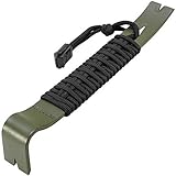 Schrade SCHPB1OD 8" Olive Drab Green Powder Coated SK5 550 Paracord Wrapped Pry Bar, Box Packaging [