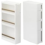 サンカ(SANKA) ストランティー(storanti) 2個組 すきま収納 幅17cm 引き出し&amp;ラックセット ラックBタイプ&amp;ドロアーAタイプ ホワイト