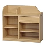 白井産業【SHIRAI】ランドセルラック 文房具収納 キッズ用 ランドキッズ ロータイプ ナチュラルブラウン 幅約73cm 高さ約65cm LAK-6575H