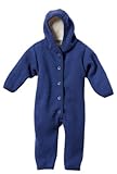 Disana Combinaison en laine mérinos pour bébé - Bleu - Marine - 18 mois