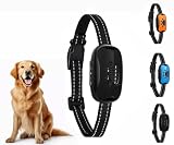無駄吠え防止首輪 犬吠え防止グッズ 無駄吠え防止器具 充電式 防水 犬 振動 首輪小型犬/中型犬/大型犬用 7段階調節 超音波 自動振動 訓練用 むだぼえ防止グッズ 静電ショック 犬 しつけ チワワ バークコントローラー 犬 犬吠え防止グッズ電気 全犬種対応 軽量 日本語説明書付き (ブラック)