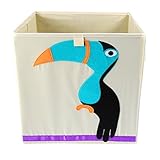 Kids Storage Box NEWSTYLE Foldable Canvas Storage Bin 13 inch Toy Cube Bin Large Nursery and Toy Org