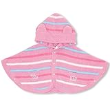 ベビードール ボーダーボアポンチョ 子供服 BABY ローズピンク