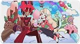 ハズビンホテル デスクマット マウスパッド オーバーロック 学習デスク パソコンマット 大型 アニメグッズ ゲーム オフィス 耐久性 滑り止め 防水 40X75cm