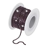 M METERXITY 水晶ラインストーンクローズチェーン 2 mm 10ヤードシングルロートリミングクローチェーン 水晶クローカップチェーンロール 裁縫クラフト/DIY装飾/宝石クラフト用【ダークパープル】