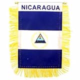 ニカラグアMini Banner Flag Poly 3 In X 5 in