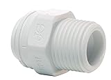 ジョン・ゲストSpeedfit pp010824 Wポリプロピレンオスコネクタ1 / 4 " OD X 1 / 2 " NPTF push-to-connect10パック、ホワイト